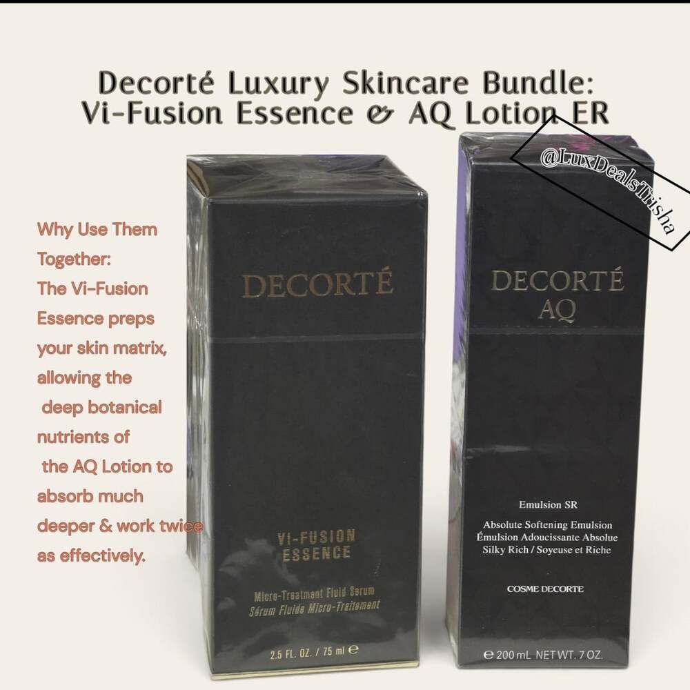 Decorte Luxury Skincare Bundle Vi-Fusion Essence & AQ Lotion ER
